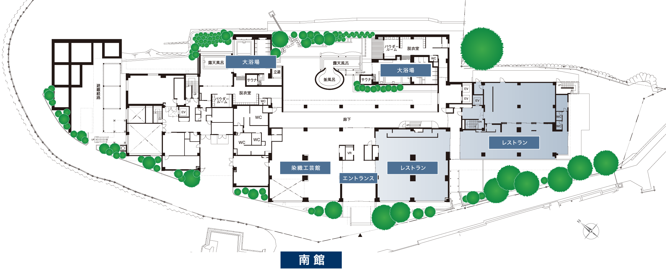 南館1階フロア図