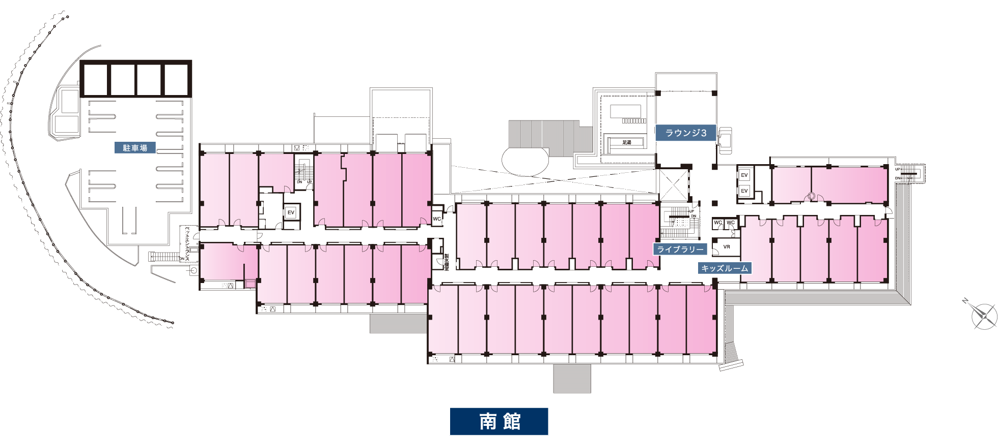 南館2階フロア図