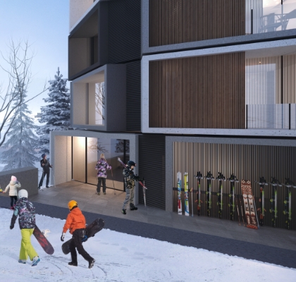 建物外観建物外観(ゲレンデ出入口)完成予想CG