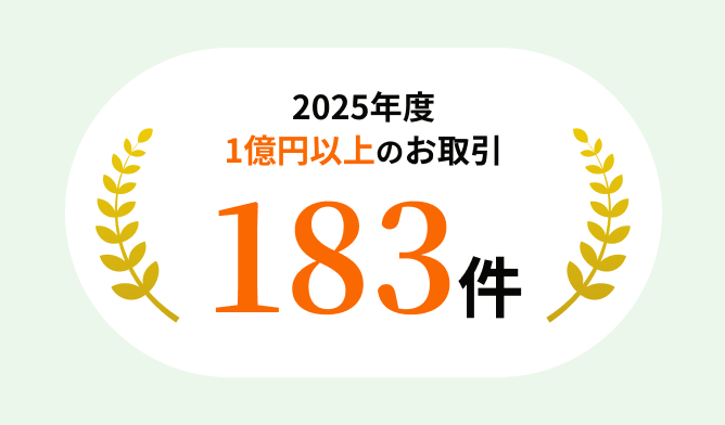 2025年度 1億円以上のお取引 183件