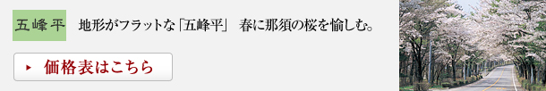 五峰平 地形がフラットな「五峰平」　春に那須の桜を愉しむ。