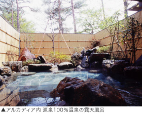アルカディア内源泉100%温泉の露天風呂